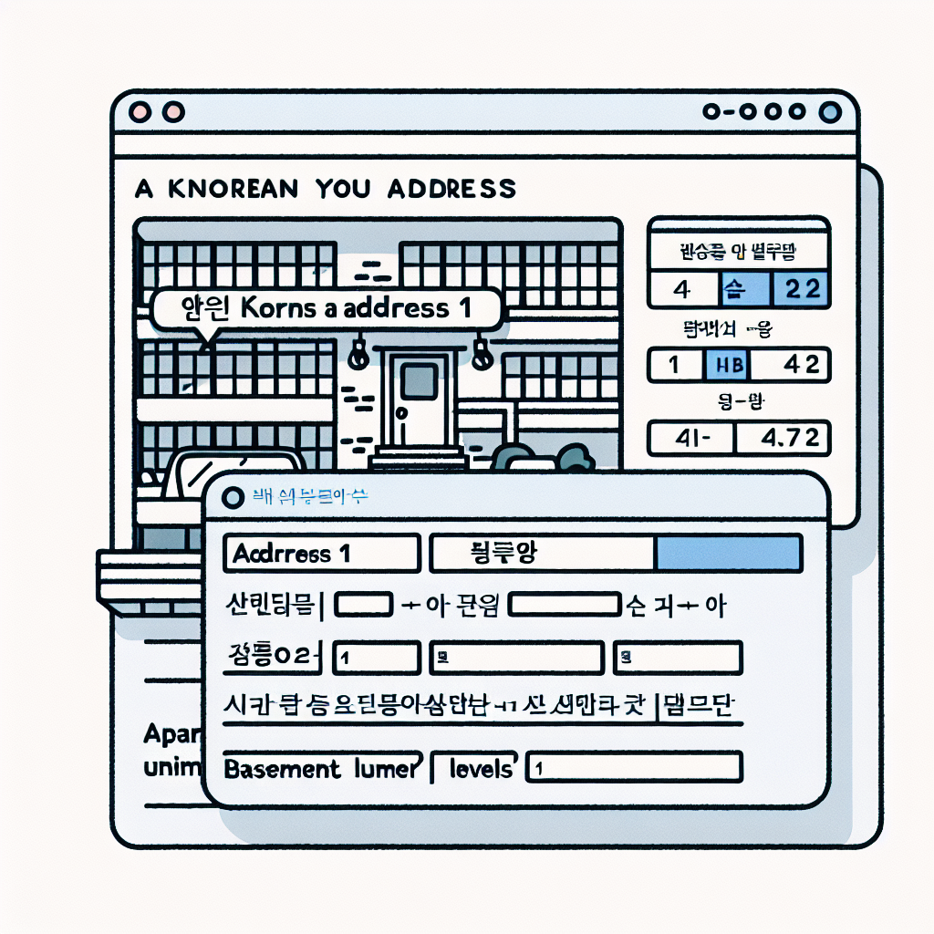 영문주소 변환하는 방법 (아파트 동 호수, 지하 표시, Address 1, 2 입력 방법)